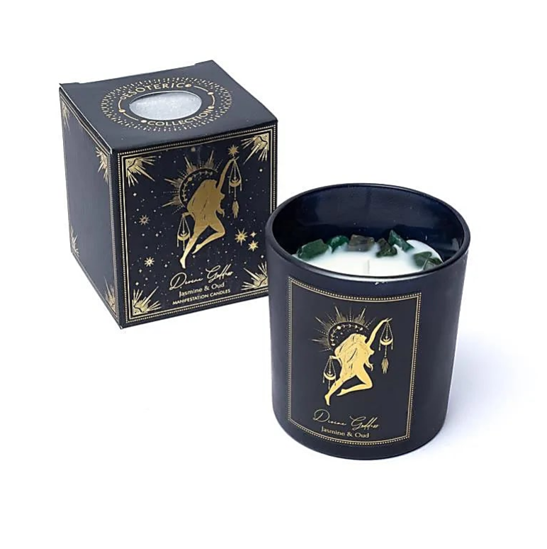 Candela d'intenti Divine Goddess in vetro