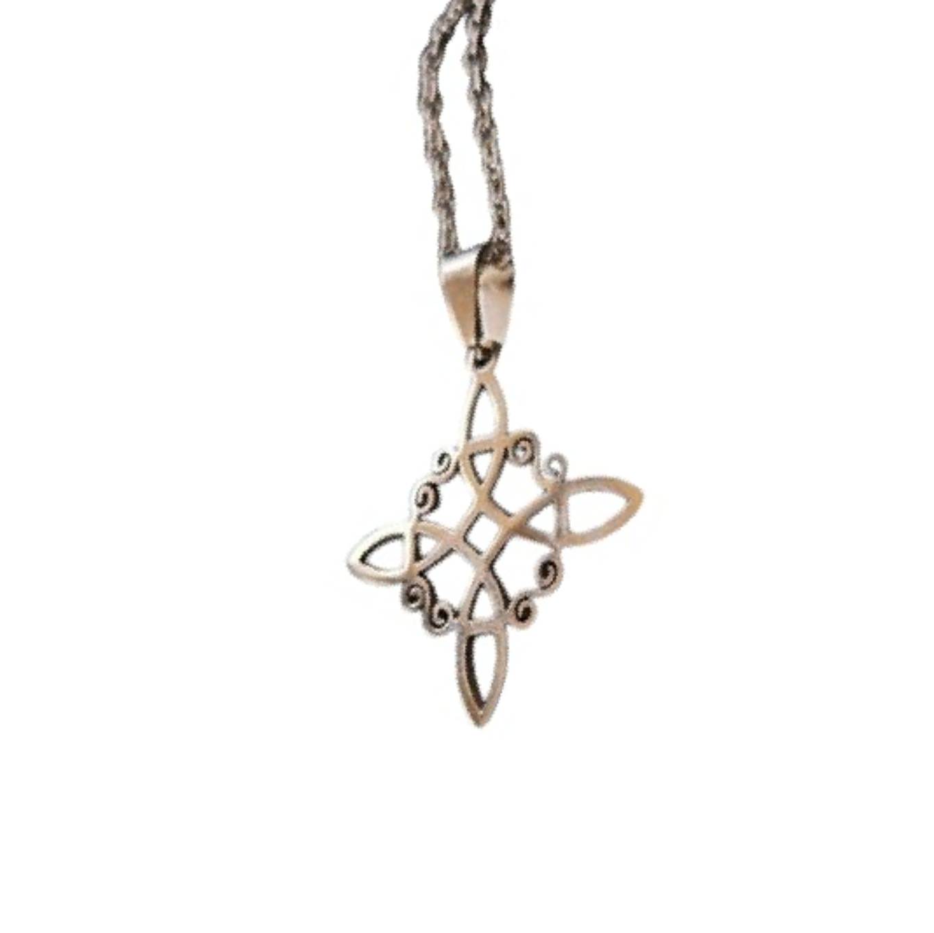 Collana ciondolo nodo della Strega in acciaio inossidabile