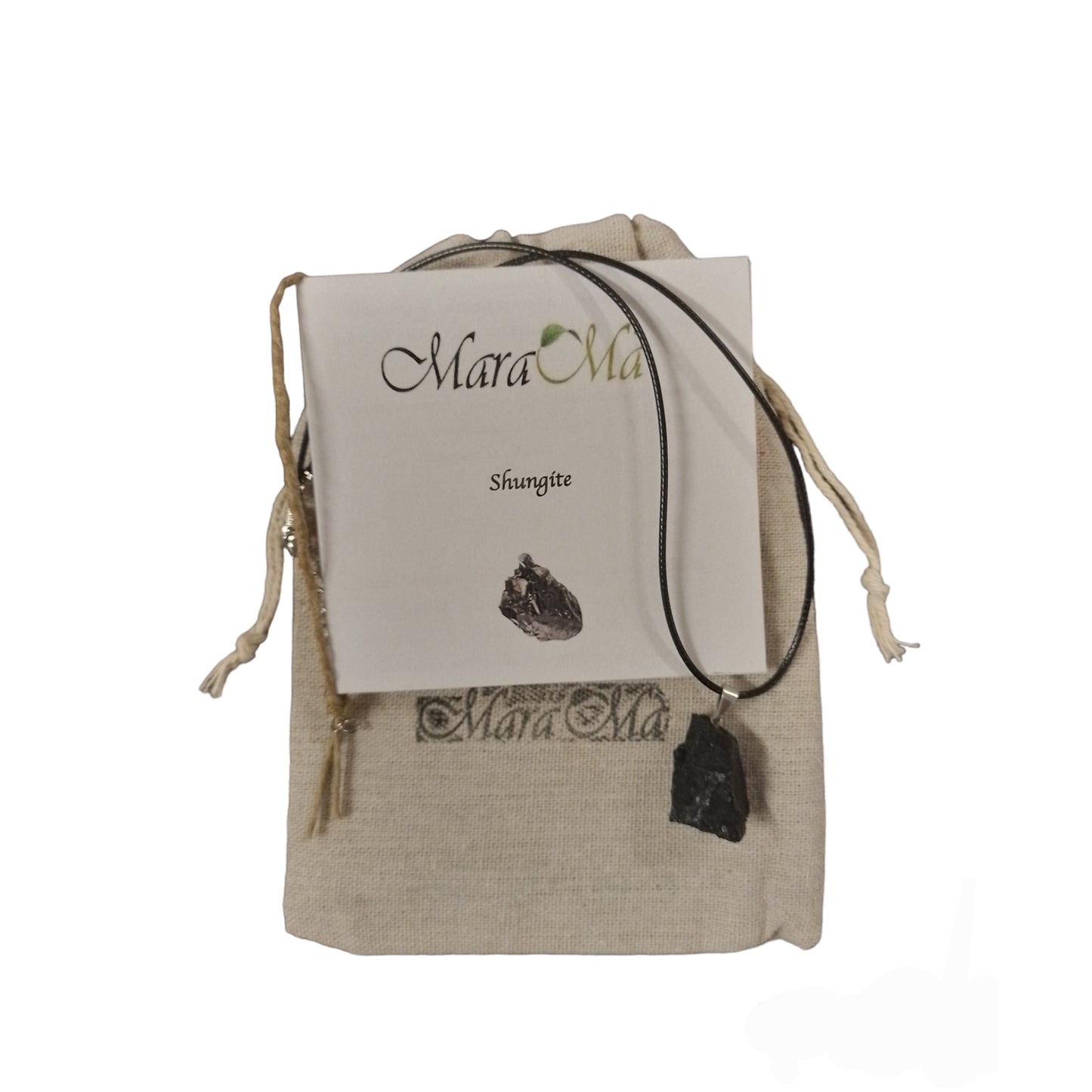 Collana con Ciondolo in Pietra di Shungite grezza