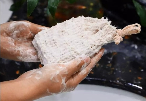Sacchetto salva sapone in sisal naturale