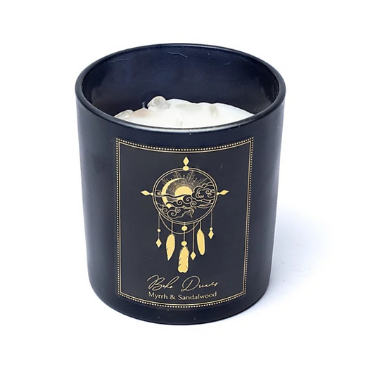 Candela d'intenti Boho Dreams in vetro