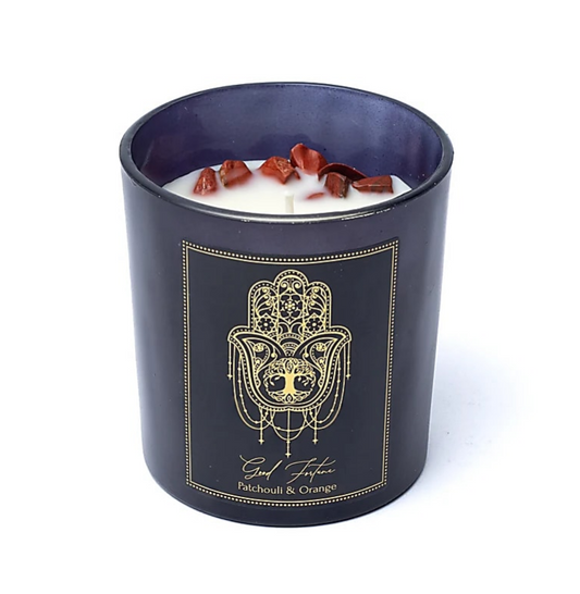 Candela d'intenti Good Fortune in vetro