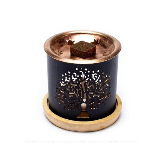 Set Aromafumè Feng Shui Diffusore con Albero della Vita e Mattoncini d'Incenso