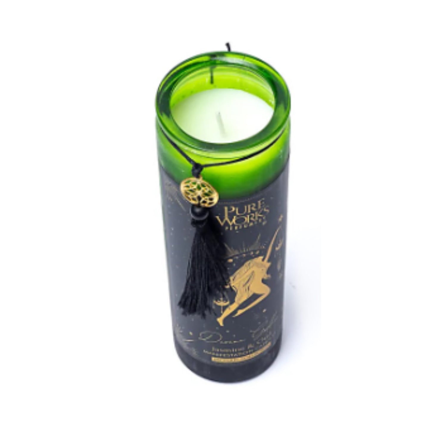 Candela d'intenti Divine Goddess in Vetro - Gelsomino e Oud