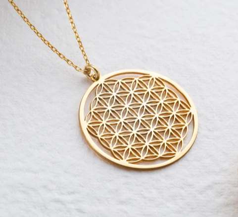 Collana ciondolo il FIORE DELLA VITA COLORE ORO