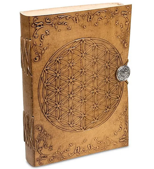 Quaderno Fiore della vita con copertina in similpelle